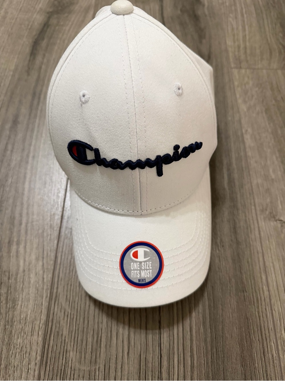 Champion Bright White Script Logo Baseball Cap